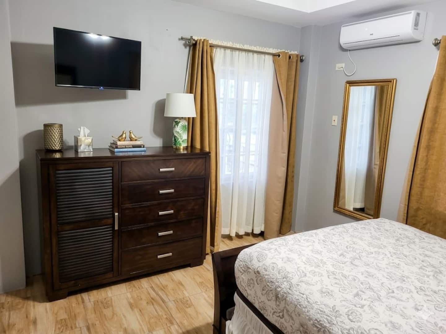 Large bathroom with massage shower